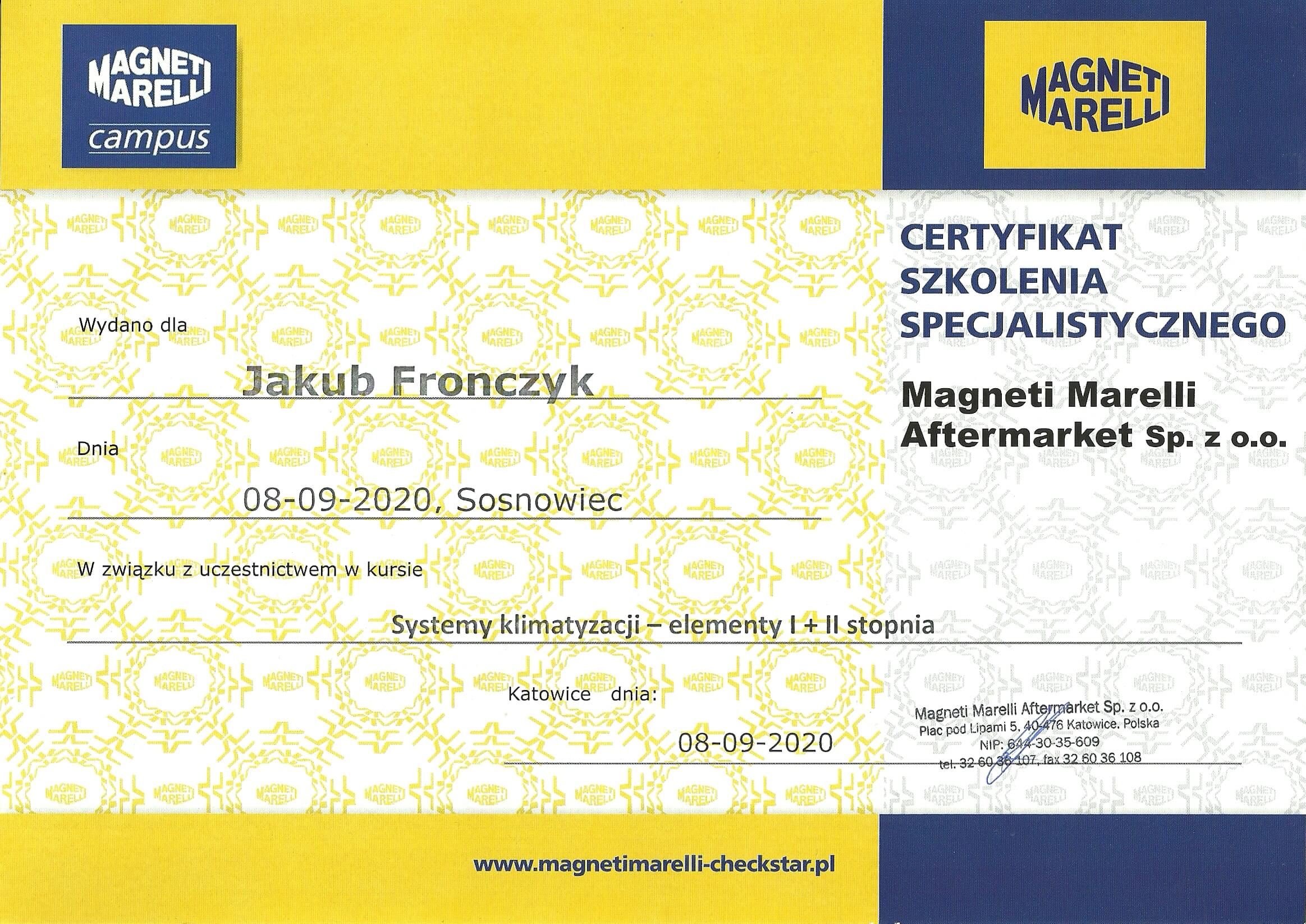 Certyfikat Magneti 2021
